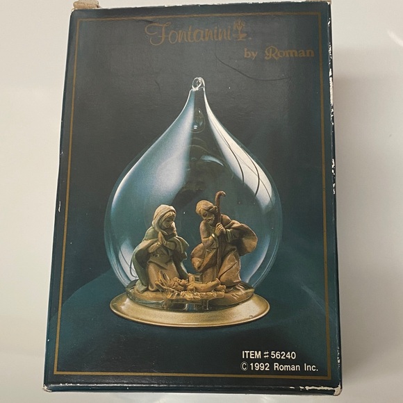 Fontanini by Roman #56240 Holy Family Nativity Scene Handblown Glass Ornament - Picture 5 of 8